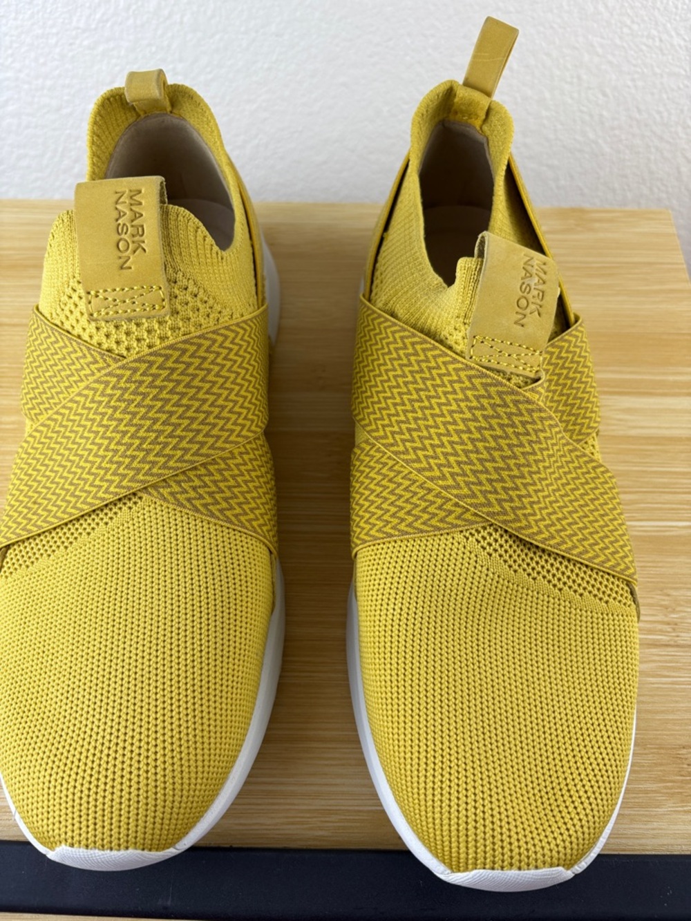 Mark Nason Modern Jogger Ziggy Sneaker Mustard Yellow Slip On Women's Size 8